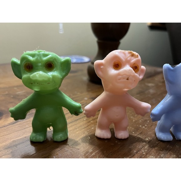 1966 - Vintage Trolls-Green-Blue-Pink - Picture 4 of 5